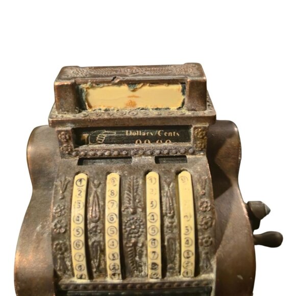 vintage Metal Pencil Sharpener Set Cash Register Trumpet Phonograph Wheel - Picture 7 of 13